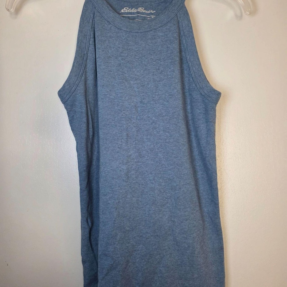 Eddie Bauer Women's Cotton Tank Top Size XS Blue Sporty Athleisure Fitness Gym